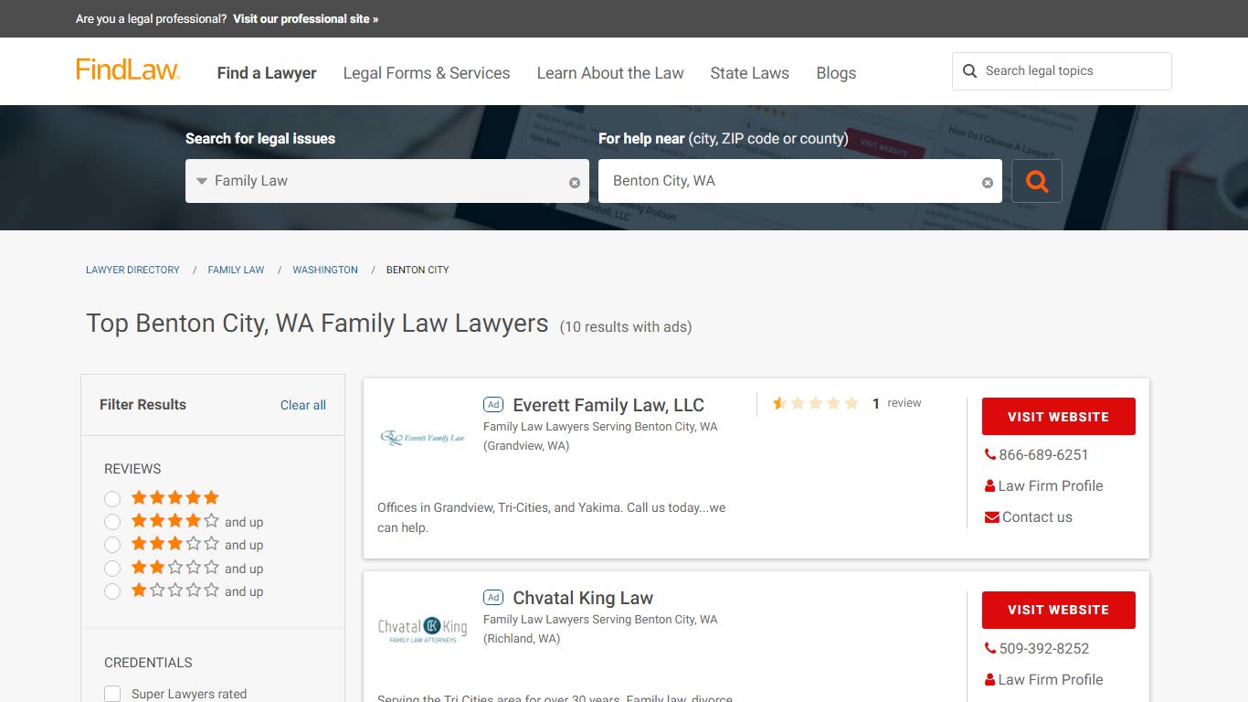 Best Benton City Washington Family Law Lawyers & Law Firms | FindLaw