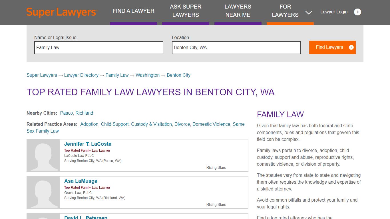 Best Benton City, WA Family Law Attorneys | Super Lawyers
