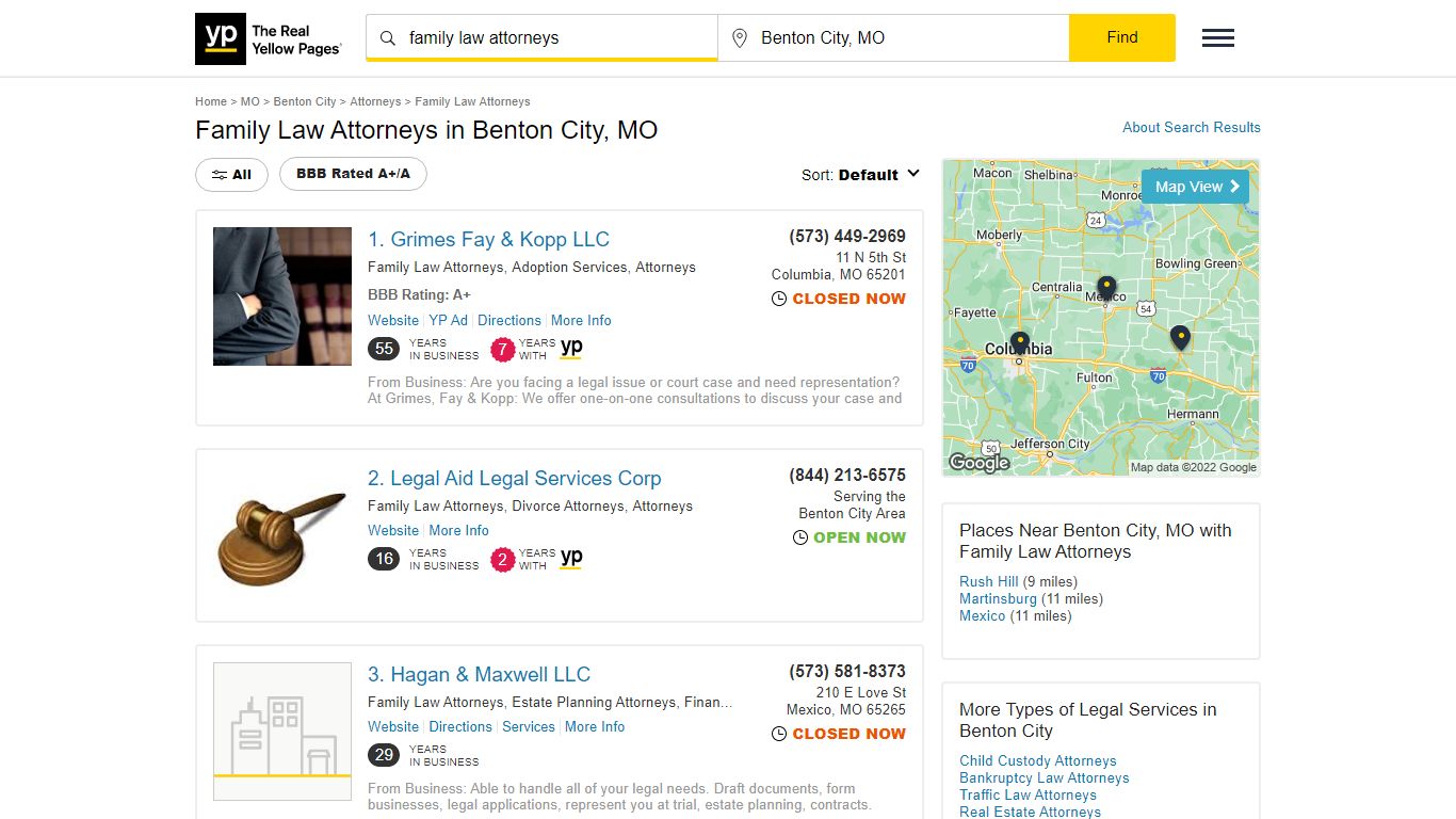 Family Law Attorneys in Benton City, MO - yellowpages.com